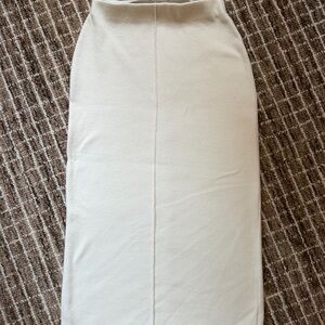 Zara Cream Wool Pencil Skirt